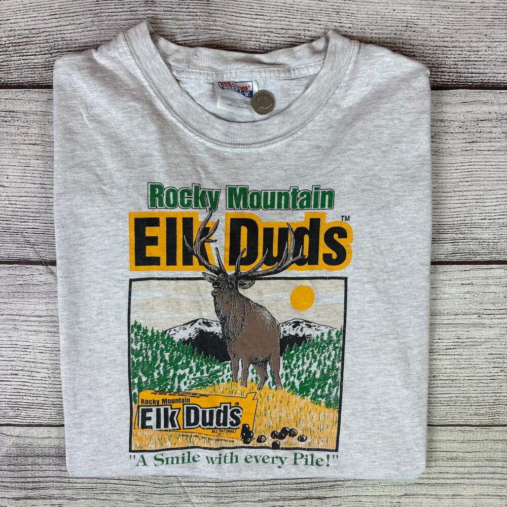 Vintage 1993 Rocky Mountain Elk Duds Comedy T-shirt